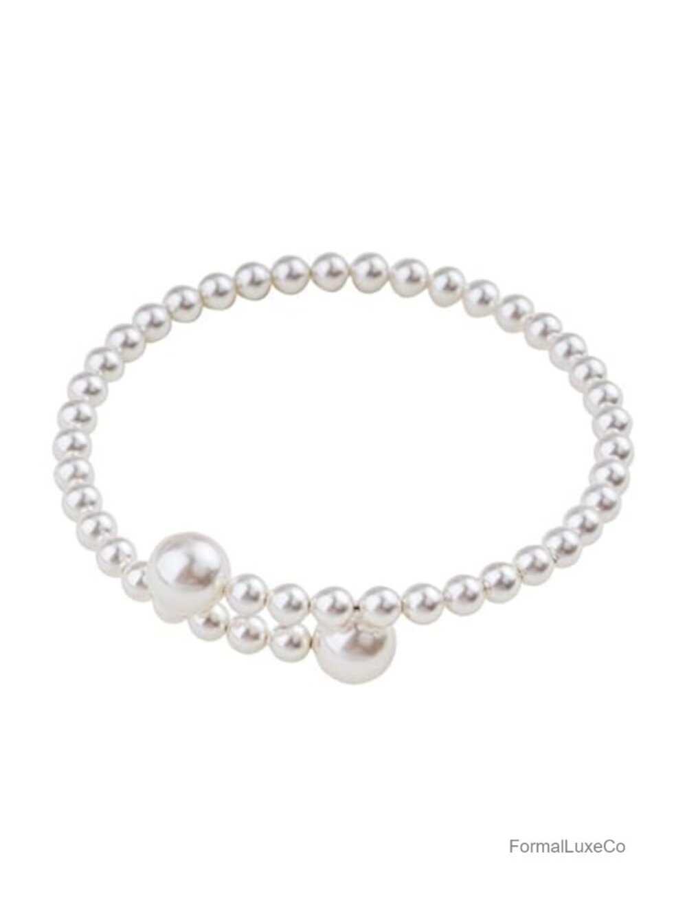 Pearl Beaded Wrap Bracelet Stretch Cuff Bangle Dainty Pearl Jewelry